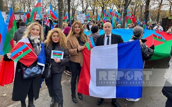  Azərbaycanlılar Fransada mitinq keçirir – Foto  