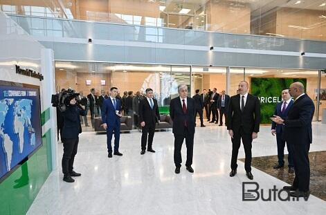  İlham Əliyev Astana Beynəlxalq Maliyyə Mərkəzində - Foto  