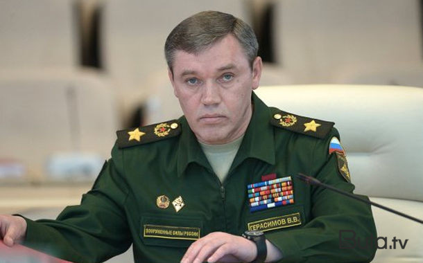  Valeri Gerasimov cəbhə xəttində - Video  