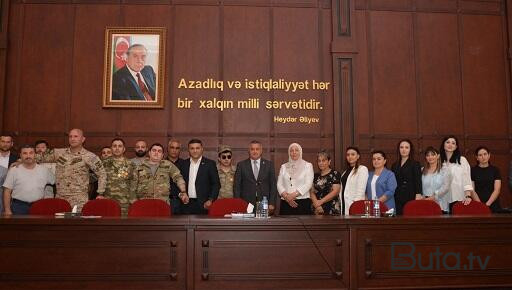  Abşeronda şəhid ailələri və qazilərlə növbəti görüş - Foto  