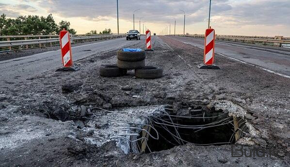  Ukrayna Çonqar körpüsünü yenə vurdu - Foto  