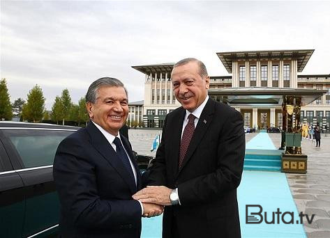  Ərdoğan Mirziyayevlə görüşdü  