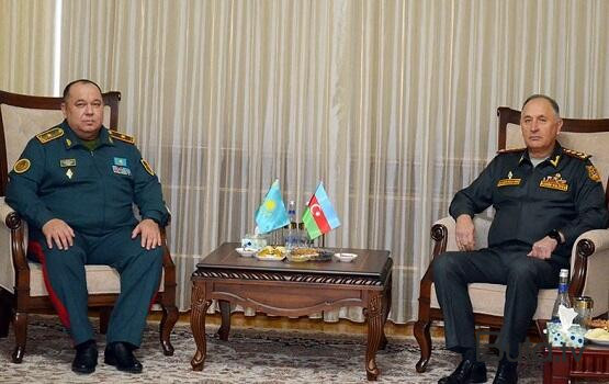  Kərim Vəliyev qazaxıstanlı generalla görüşdü  