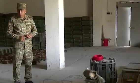  General ermənilərin Qarabağdakı hərbi anbarında - Video  