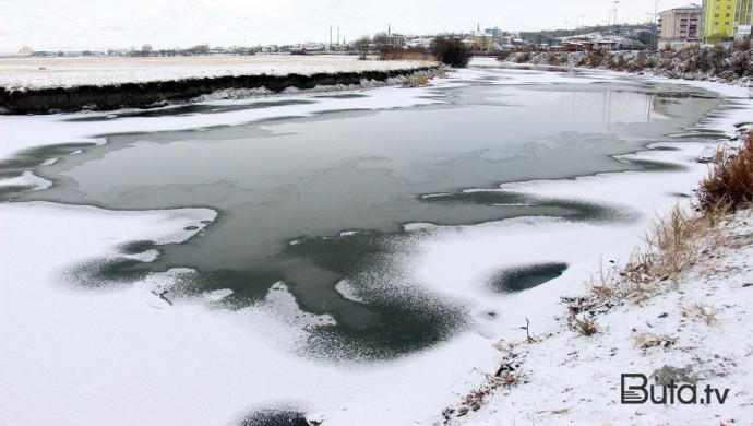  Kür çayı dondu - Video  