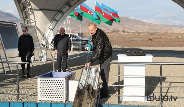  Prezidident Ağdamda yaşayış komplekslərinin təməlini qoydu  