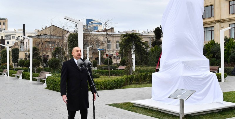  Prezident Tofiq Quliyevin abidəsinin açılışında - FOTOLAR 