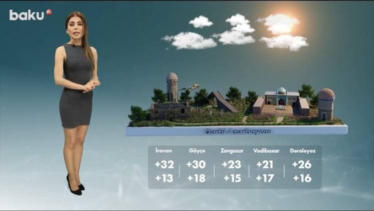  Baku TV-nin hava xəbəri İrəvanı həyəcanlandırdı - Foto  
