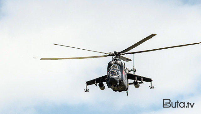  Rus helikopterləri Xocalı hava limanı üzərində - Video  