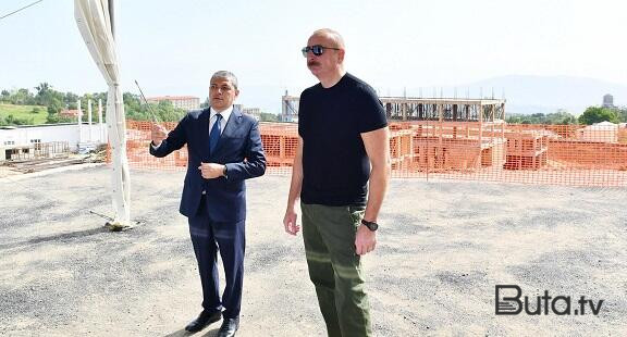  Əliyev Şuşada xəstəxana binasının tikinti işləri ilə tanış oldu  