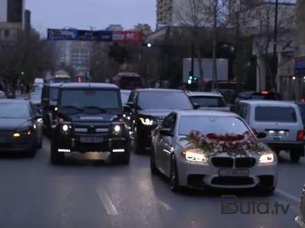  Bakıda toy karvanında dava düşdü - Video  
