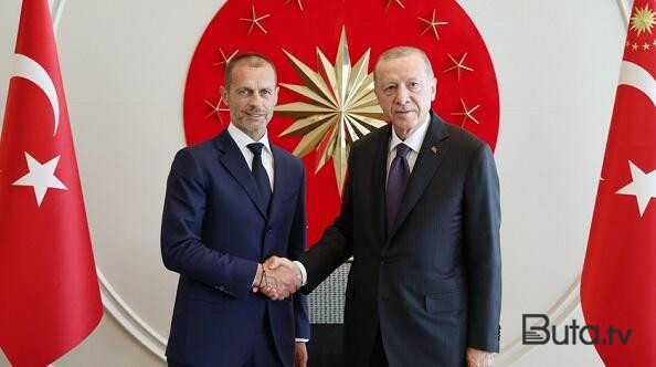  Ərdoğan UEFA prezidenti ilə görüşdü  