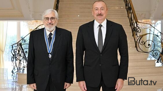  Prezident Oqtay Mirqasımova orden təqdim etdi - Foto  