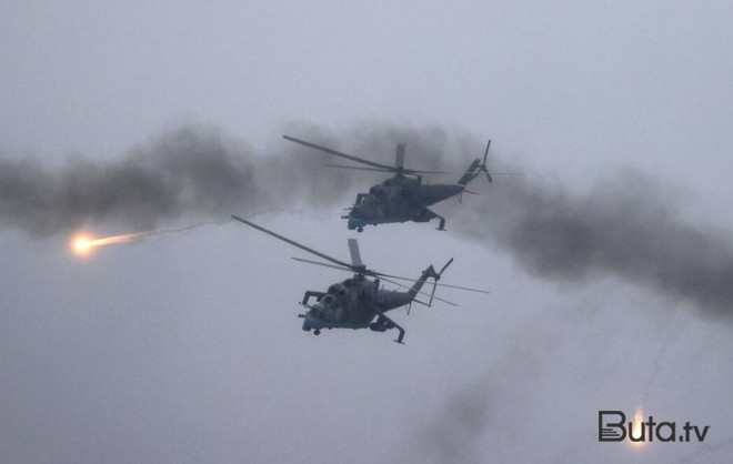  Voronejdə Rusiya ordusuna aid helikopter vuruldu - Video  