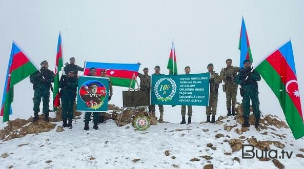  Bir qrup sərhədçi “Heydər Əliyev zirvəsi”ndə  