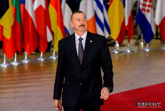 İlham Əliyev Brüsseldə: Şefçoviçlə görüşdü...  