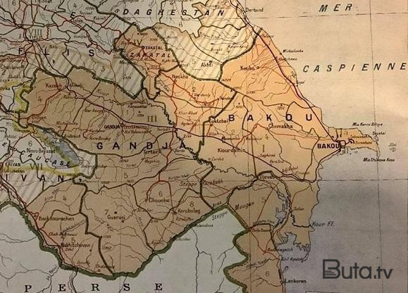  Fransanın təsdiqlədiyi 1918-ci il Azərbaycan xəritəsi - Foto  