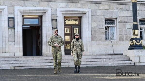  Prezidentin ailə üzvləri Xankəndidəki paradda - Foto  