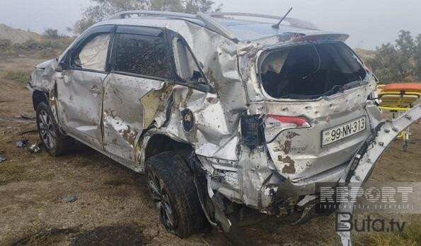  “Kia” yol kənarına aşdı: qadın öldü - Foto  