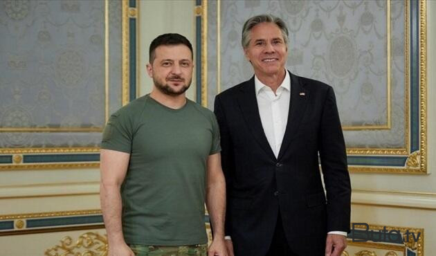  Blinken Zelenski ilə görüşdü - Foto  