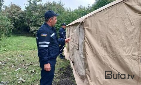  FHN evsiz qalan sakin üçün çadır qurdu - Foto  