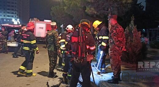  Sumqayıtda kabel partladı, şəhər işıqsız qaldı - Foto  