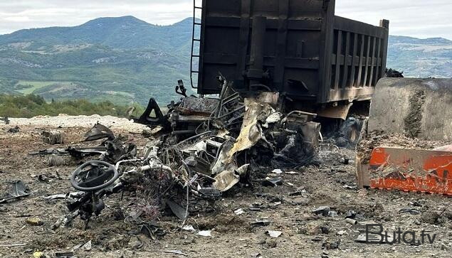  Mina partlayışlarının baş verdiyi yerdən dəhşətli - Fotolar  