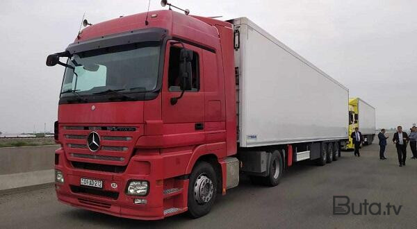  Ermənilərə göndərilən ərzaq Xankəndiyə çatdırıldı - Video  