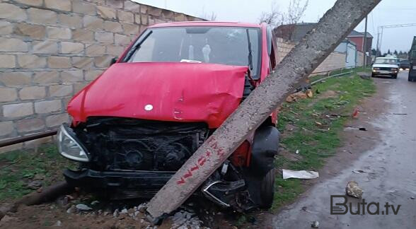  Tovuzda iki avtomobil toqquşdu, 