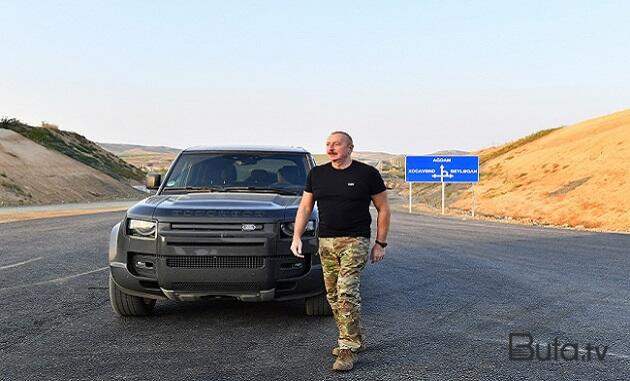  Prezidentlər Füzulinin dağıdılmış yerlərinə baxdılar  