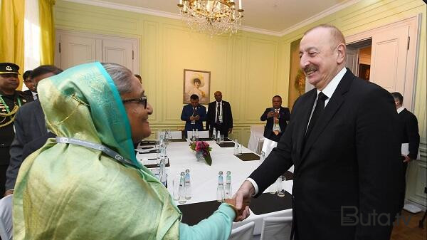  Prezident Banqladeşin baş naziri ilə görüşdü - Foto  