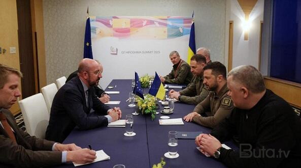  Şarl Mişel Zelenski ilə hərbi yardımı müzakirə etdi  