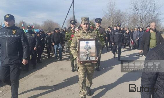  Qəzada həlak olan hərbçimiz dəfn olundu - Foto  