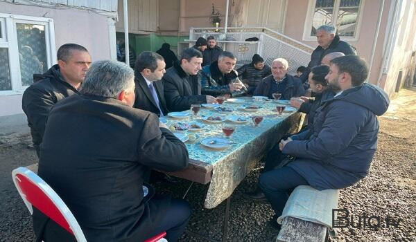  Partlayışda ölən Yusubovun ailə üzvləri ilə görüş keçirildi - Foto  