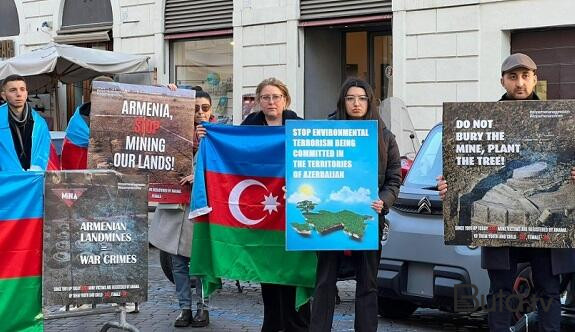  Romada Ermənistanın mina terroruna qarşı aksiya - Foto  