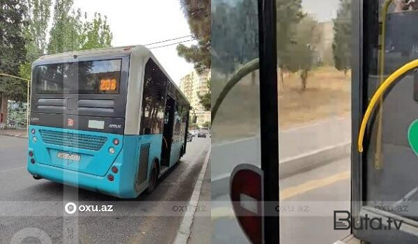  Avtobusu qapısı açıq formada sürən sürücü cəzalandırıldı  