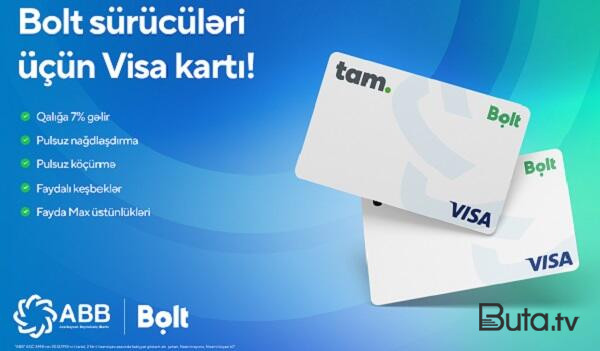  ABB-dən Bolt sürücülərinə özəl Visa kartı!  