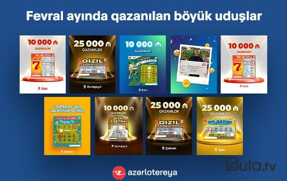  “Azərlotereya” fevralda 14 böyük uduş qazandırıb  