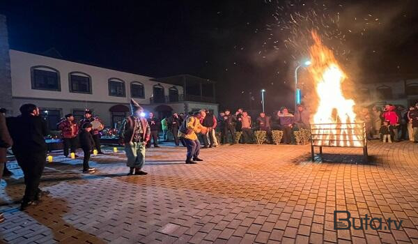  Ağalıda Yel çərşənbəsinin tonqalı qalandı - Foto  