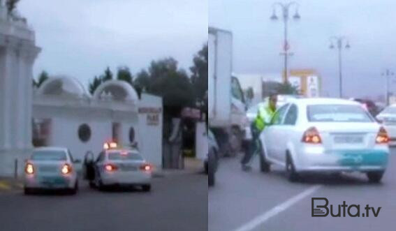  Bakıda avtoşluq edən sürücünün saxlanılma anı - Video  