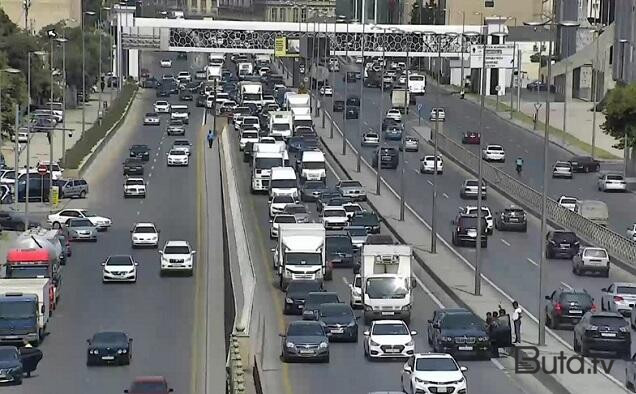  Bakının bu yollarında sıxlıq yarandı  