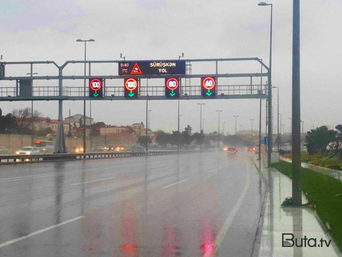  Bakıda bu yolda sürət həddi endirildi  
