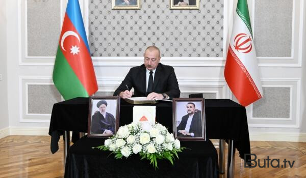  İlham Əliyev İranın ölkəmizdəki səfirliyində - Video  