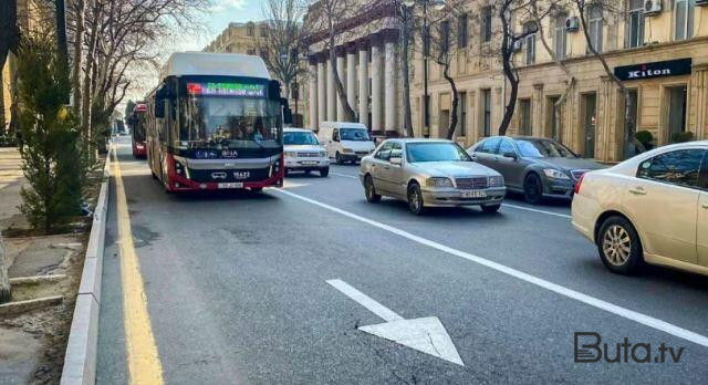  Bakıda mövcud avtobus zolağının uzunluğu açıqlandı  