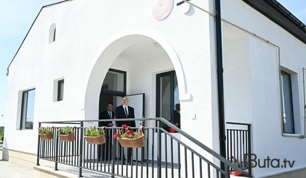  Prezident Kəngərlidə yeni inşa edilmiş fərdi evlərdə - Foto  