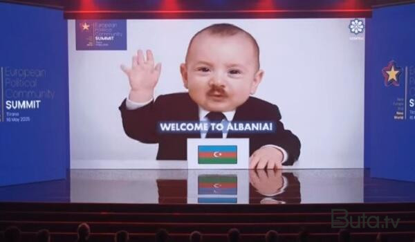  Albaniyada tədbirdə iştirak edən liderlərə sürpriz - Video  
