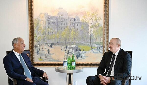  İlham Əliyev Portuqaliya prezidenti ilə görüşdü  