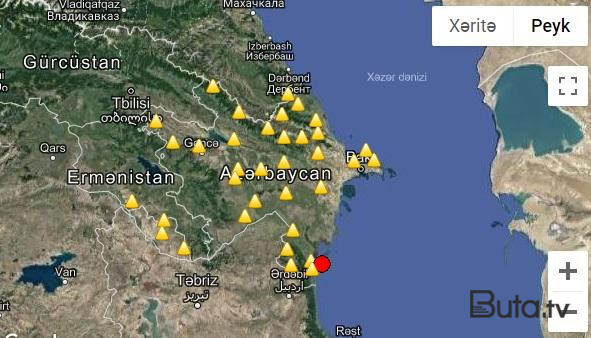  Xəzərdə zəlzələ oldu  