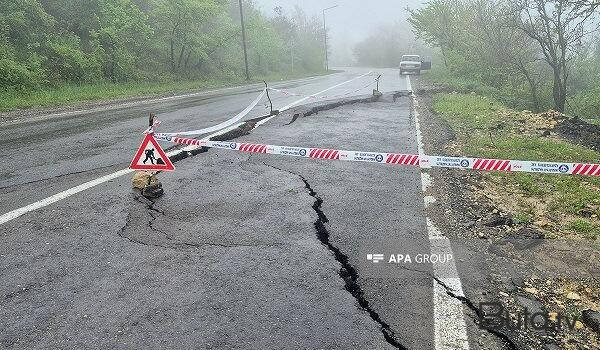  Qubada torpaq sürüşməsi baş verdi - Video  