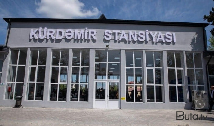  Kürdəmir stansiyası sərnişinlərin istifadəsinə verilir - Foto  